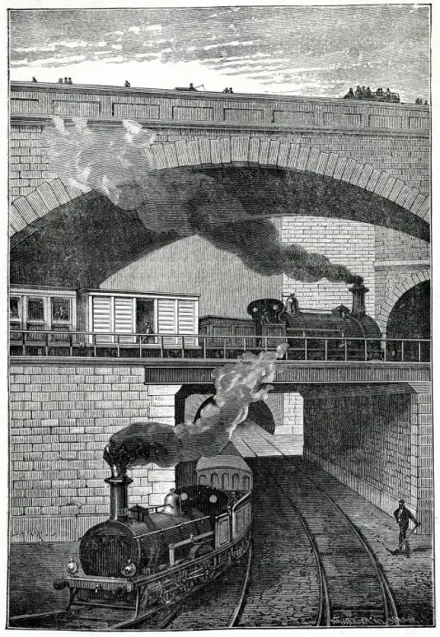 Framed Print : London Underground, double tunnel at Clerkenwell 1884 Framed Print : London Underground, double tunnel at Clerkenwell 1884