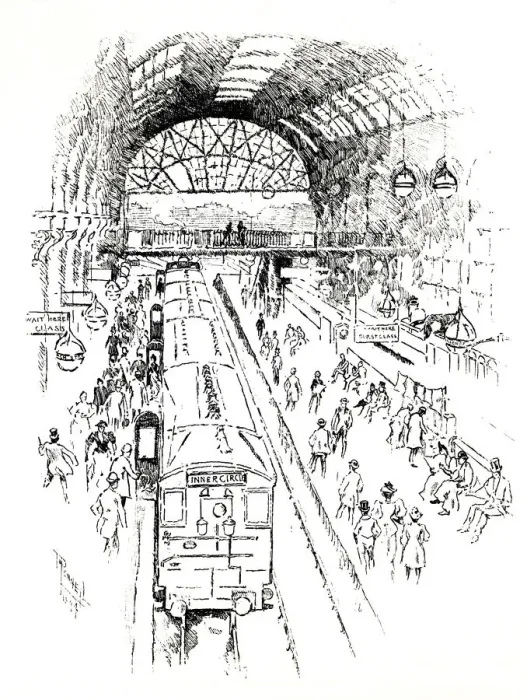 Framed Print : London Underground railway, High Street Kensington Framed Print : London Underground railway, High Street Kensington