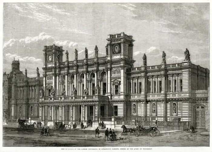 Framed Print : London University Buildings, Burlington Gardens 1870 Framed Print : London University Buildings, Burlington Gardens 1870