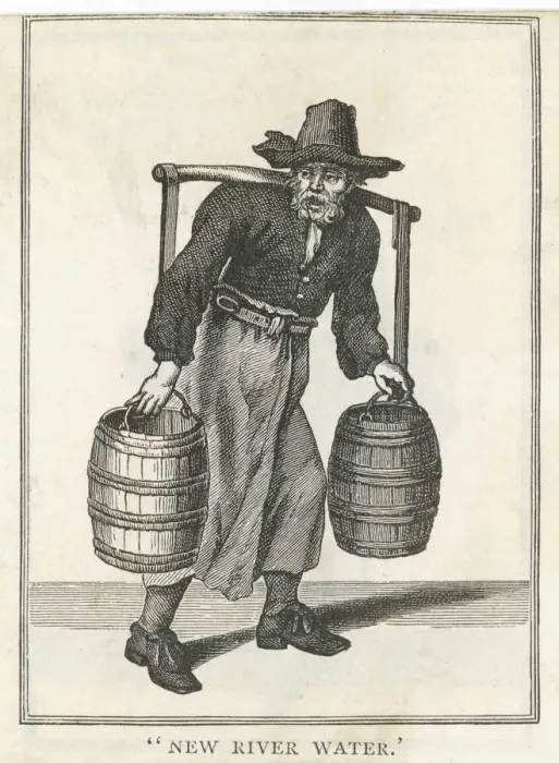 Framed Print : London water carrier with two barrels Framed Print : London water carrier with two barrels
