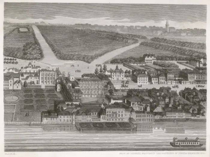 Framed Print : London / Whitehall / 1680 Framed Print : London / Whitehall / 1680