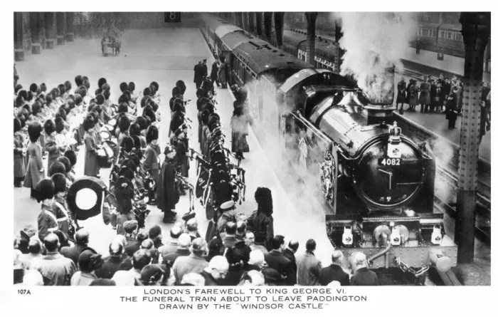 Framed Print : Londons Farewell to King George VI - Paddington Station Framed Print : Londons Farewell to King George VI - Paddington Station