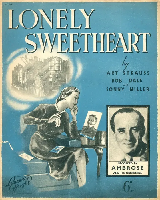Framed Print : Lonely Sweetheart, Music Sheet Cover Framed Print : Lonely Sweetheart, Music Sheet Cover