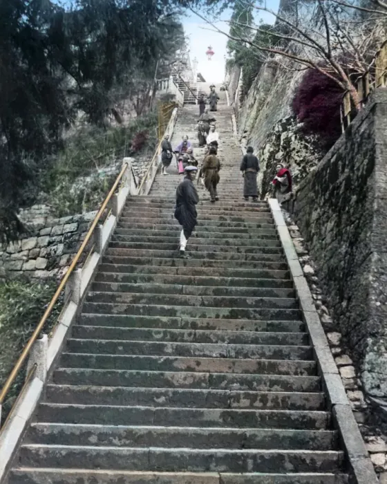 Framed Print : Long flight of steps, Japan Framed Print : Long flight of steps, Japan