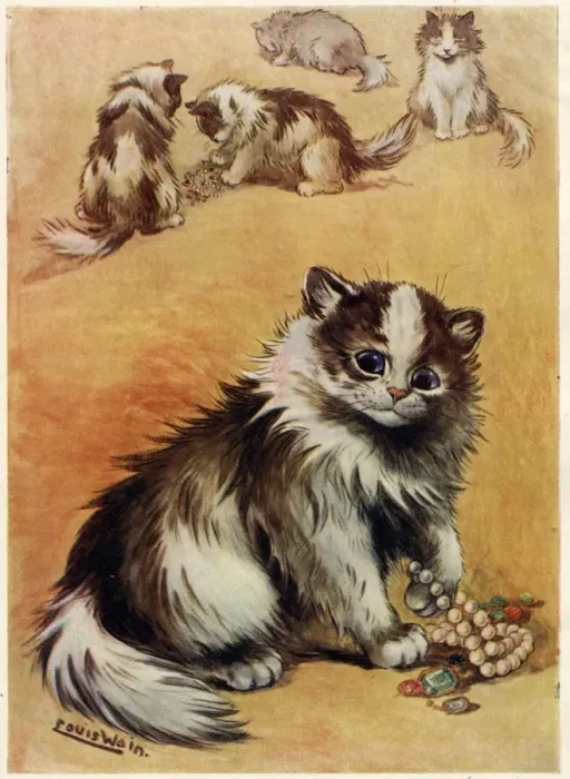 Framed Print : Long hair kitten playing Framed Print : Long hair kitten playing