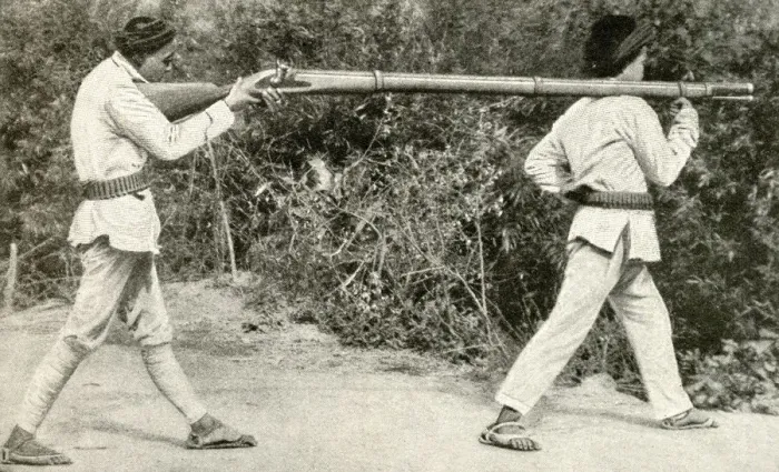 Framed Print : Long rifle captured from Nosu, China, East Asia Framed Print : Long rifle captured from Nosu, China, East Asia