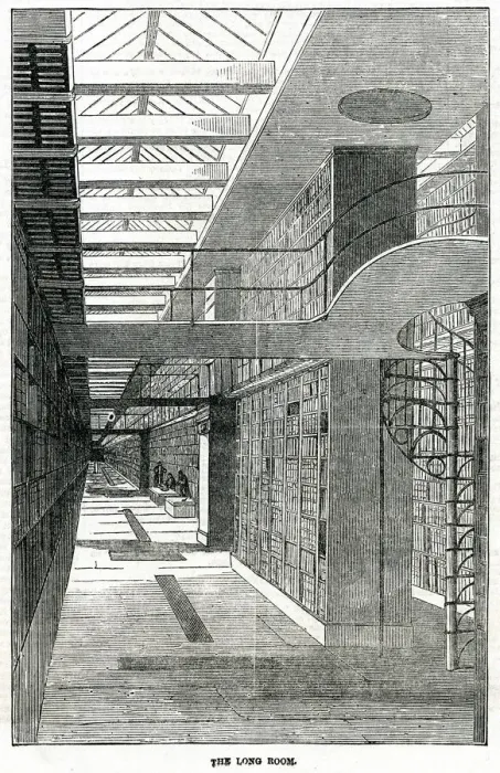 Framed Print : Long Room of the British Museum, London 1851 Framed Print : Long Room of the British Museum, London 1851