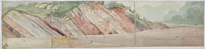 Framed Print : Long section probably showing limestone strata - Bristol Framed Print : Long section probably showing limestone strata - Bristol