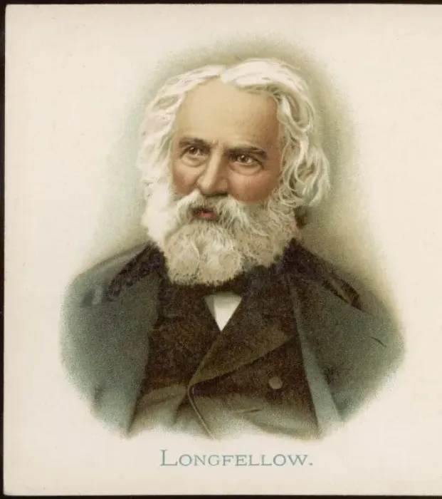 Framed Print : Longfellow / Anon Postcard Framed Print : Longfellow / Anon Postcard