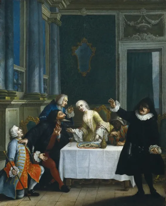 Framed Print : Longhi, Pietro, school of (second half 18th century) Framed Print : Longhi, Pietro, school of (second half 18th century)