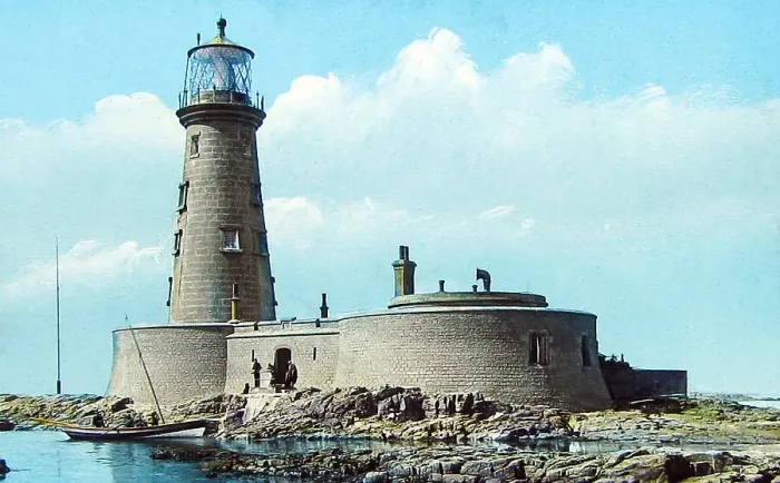Framed Print : Longstone Lighthouse Farne Islands Victorian period Framed Print : Longstone Lighthouse Farne Islands Victorian period