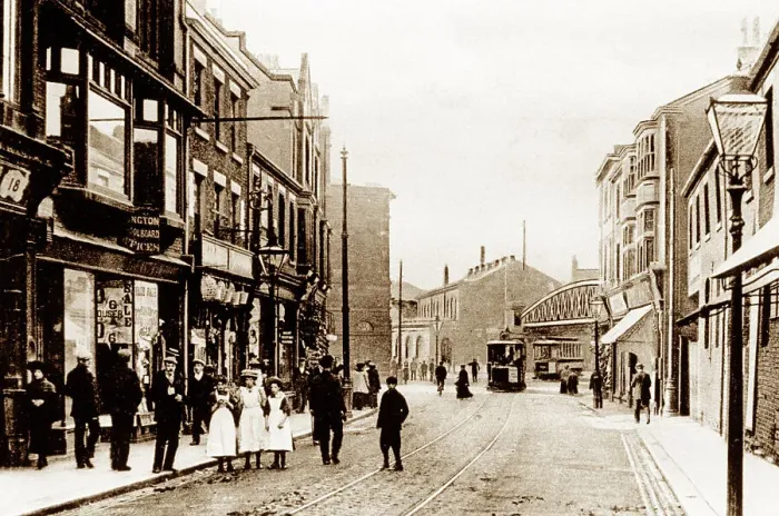 Framed Print : Longton Market Street early 1900s Framed Print : Longton Market Street early 1900s