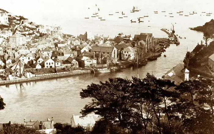 Framed Print : Looe, Cornwall, Victorian period Framed Print : Looe, Cornwall, Victorian period