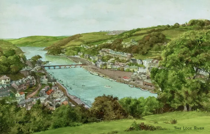Framed Print : Looe River at Looe, Cornwall Framed Print : Looe River at Looe, Cornwall