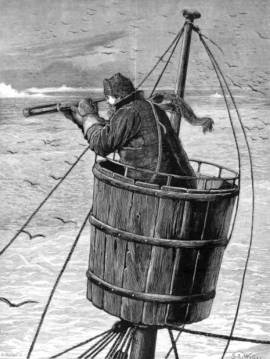 Framed Print : The Look-Out or Crows Nest, British Arctic Expedition, 18 Framed Print : The Look-Out or Crows Nest, British Arctic Expedition, 18