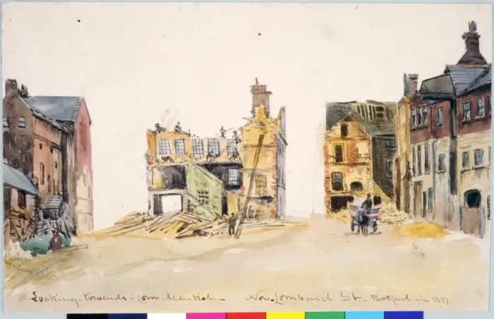 Framed Print : Looking towards Corn Market, now Lombard Street, Belfast