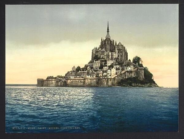 Looking east at high water, Mont St. Michel, France