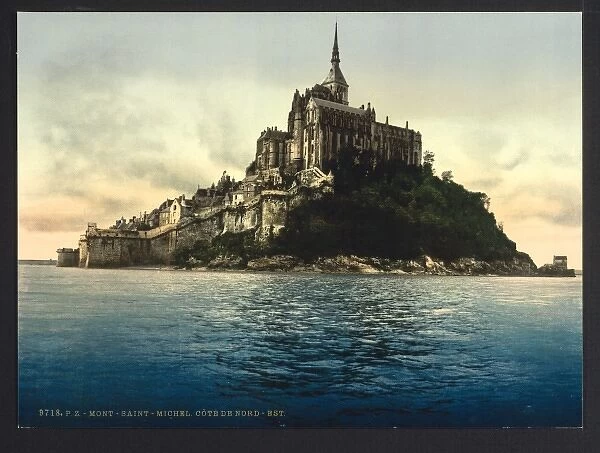 Looking northeast at high water, Mont St. Michel, France