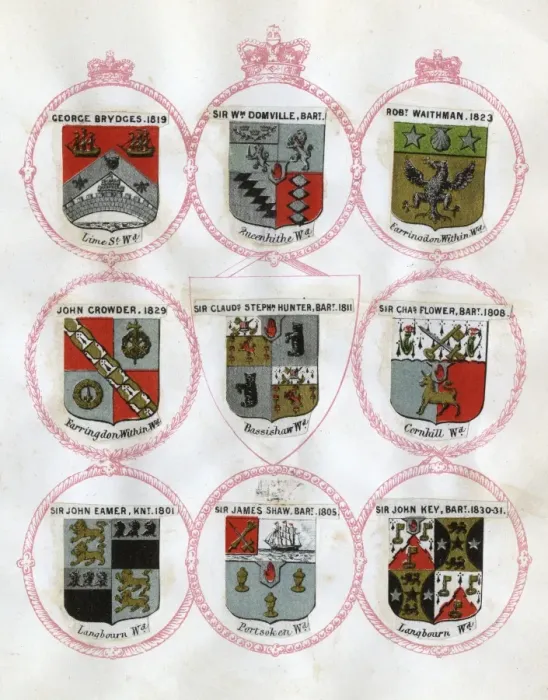 Framed Print : Loose page from a scrapbook of crests and heraldry Framed Print : Loose page from a scrapbook of crests and heraldry