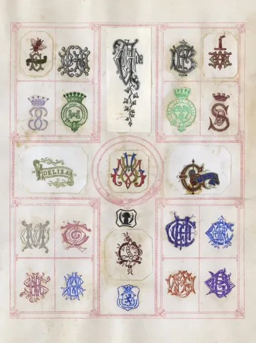 Framed Print : Loose page from a scrapbook of crests and heraldry Framed Print : Loose page from a scrapbook of crests and heraldry
