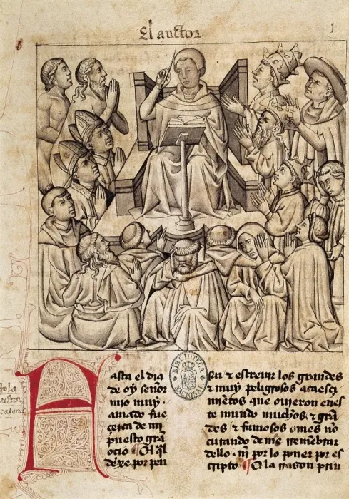 Framed Print : LOPEZ DE AYALA, Pero (1332-1407); BOCCACCIO, Giovanni (1313- Framed Print : LOPEZ DE AYALA, Pero (1332-1407); BOCCACCIO, Giovanni (1313-