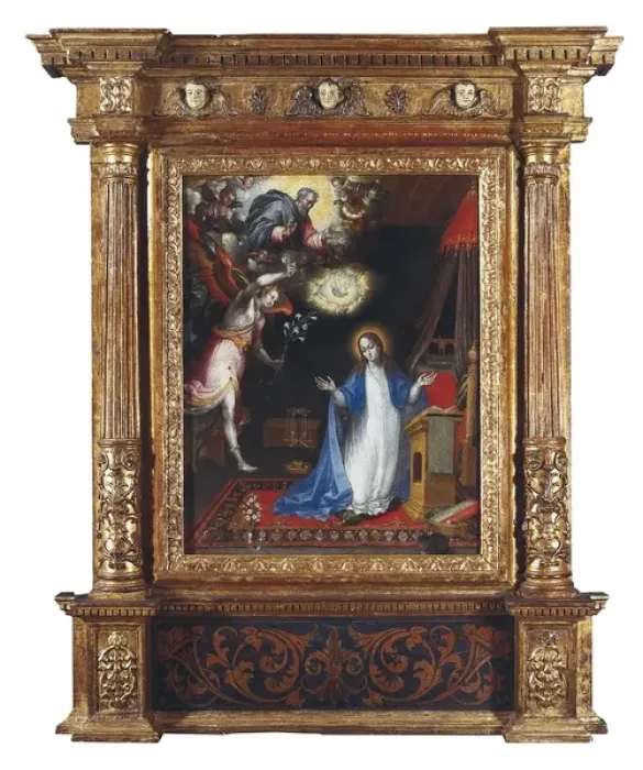 Framed Print : LOPEZ DE HERRERA, Alonso (1579-ca. 1654). The Annunciation Framed Print : LOPEZ DE HERRERA, Alonso (1579-ca. 1654). The Annunciation