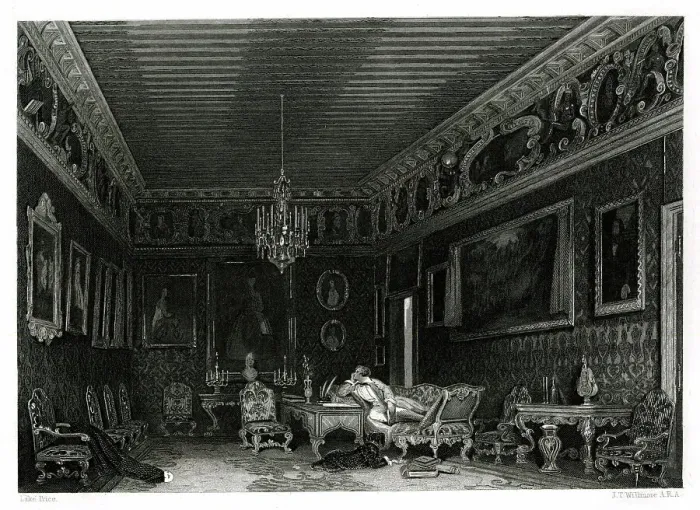 Framed Print : Lord Byron's room in the Palazzo Mocenigo, Venice Framed Print : Lord Byron's room in the Palazzo Mocenigo, Venice