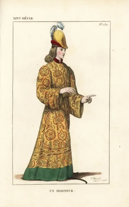 Framed Print : Lord in the court of Jean le Bon, 14th century Framed Print : Lord in the court of Jean le Bon, 14th century