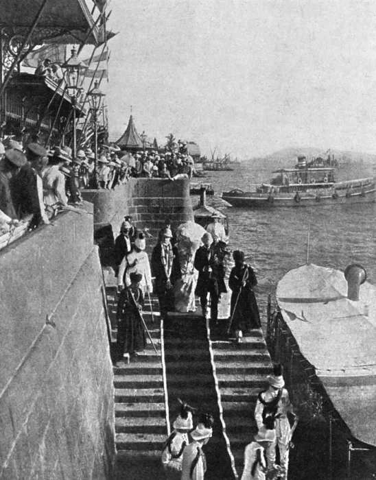 Framed Print : Lord Curzons Departure from Bombay Framed Print : Lord Curzons Departure from Bombay