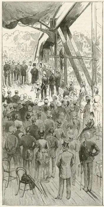 Framed Print : Lord Dufferin opens the Jubilee Bridge Framed Print : Lord Dufferin opens the Jubilee Bridge