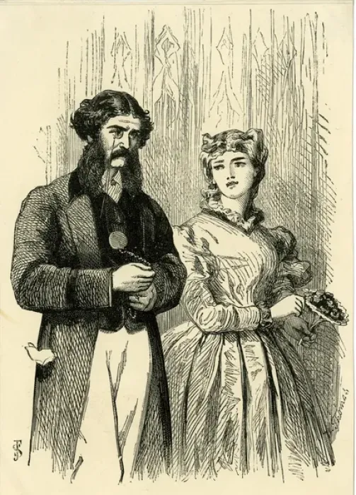 Framed Print : Lord Dundreary proposing, Our American Cousin Framed Print : Lord Dundreary proposing, Our American Cousin