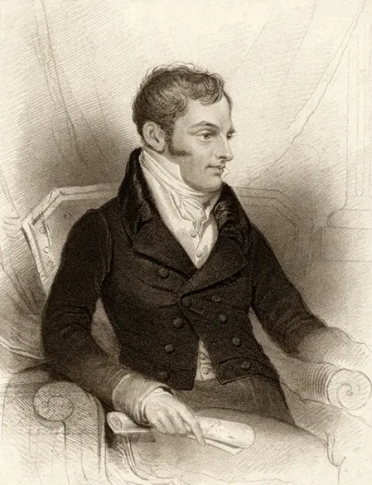 Framed Print : Lord John Russell  /  Sepia