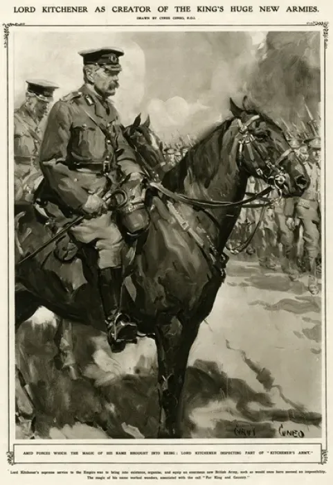 Framed Print : Lord Kitchener inspecting the army Framed Print : Lord Kitchener inspecting the army