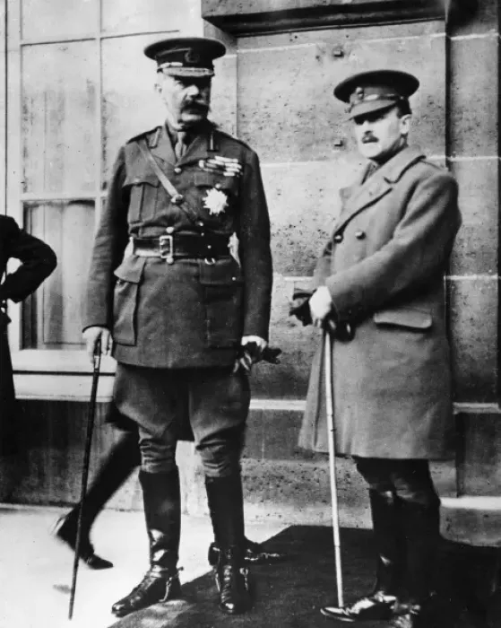 Framed Print : Lord Kitchener leaving conference, Paris Framed Print : Lord Kitchener leaving conference, Paris