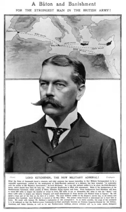 Framed Print : Lord Kitchener made Military Admiral, 1909 Framed Print : Lord Kitchener made Military Admiral, 1909