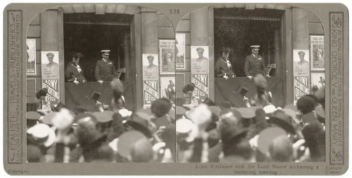 Framed Print : Lord Kitchener at a recruiting office, WW1 Framed Print : Lord Kitchener at a recruiting office, WW1