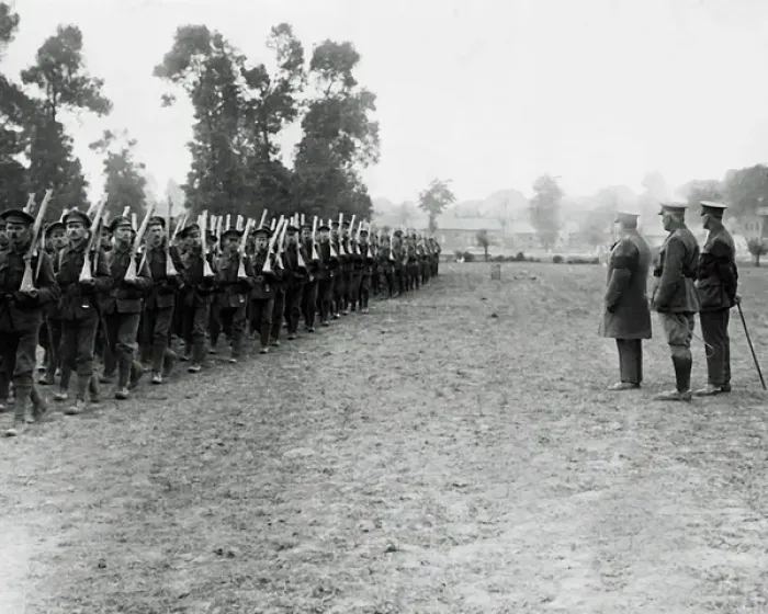 Framed Print : Lord Mayor of London visiting Western Front, WW1