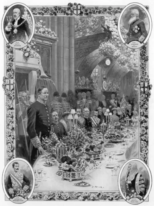 Framed Print : The Lord Mayor of Londons Banquet, 1906 Framed Print : The Lord Mayor of Londons Banquet, 1906