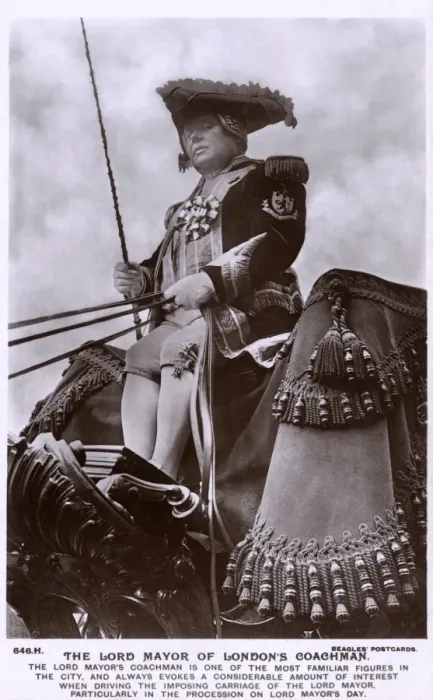 Framed Print : The Lord Mayor of Londons Coachman driving his carriage Framed Print : The Lord Mayor of Londons Coachman driving his carriage