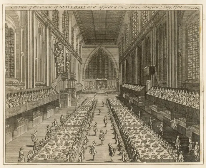 Framed Print : Lord Mayors Banquet 1701 Framed Print : Lord Mayors Banquet 1701