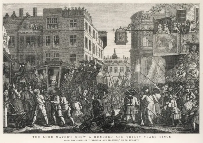 Framed Print : The Lord Mayors Show, London, 1746 Framed Print : The Lord Mayors Show, London, 1746