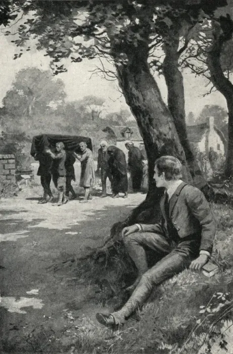 Framed Print : Lord Shaftesbury moved by pauper funeral while at Harrow c. 1 Framed Print : Lord Shaftesbury moved by pauper funeral while at Harrow c. 1