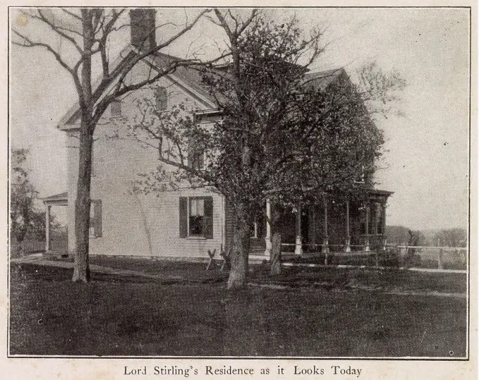 Framed Print : Lord Stirling's Residence, Basking Ridge, Somerset County, New Jersey, USA - property of General William Alexander, Lord Stirling. Date: circa 1900 Framed Print : Lord Stirling's Residence, Basking Ridge, Somerset County, New Jersey, USA - property of General William Alexander, Lord Stirling. Date: circa 1900