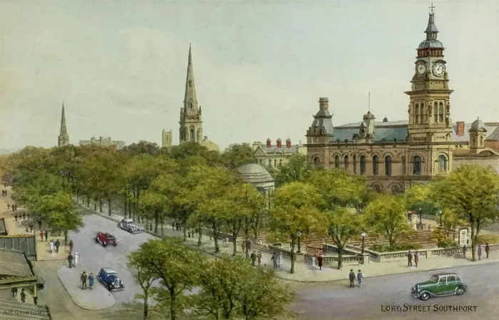 Framed Print : Lord Street, Southport, Lancashire Framed Print : Lord Street, Southport, Lancashire
