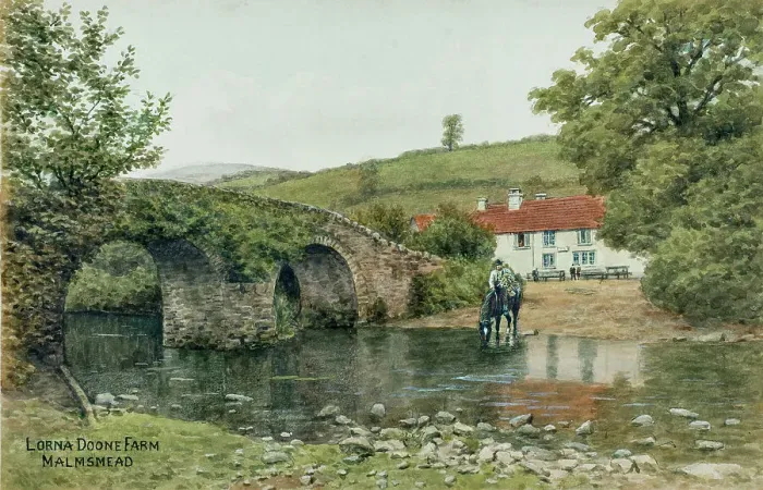 Framed Print : Lorna Doone Farm, Malmsmead, Exmoor, Somerset Framed Print : Lorna Doone Farm, Malmsmead, Exmoor, Somerset