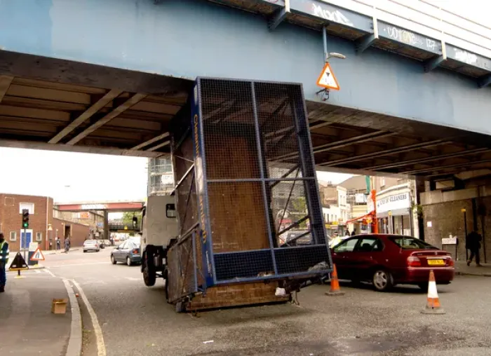 Framed Print : Lorry under bridge, Loughborough Lane, SW9 Framed Print : Lorry under bridge, Loughborough Lane, SW9