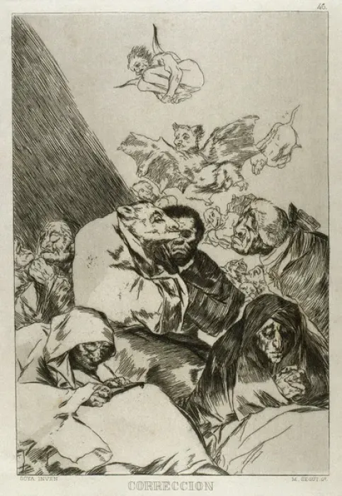 Framed Print : Los Caprichos by Francisco de Goya (1746-1828) Framed Print : Los Caprichos by Francisco de Goya (1746-1828)