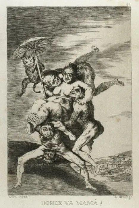 Framed Print : Los Caprichos by Francisco de Goya (1746-1828)