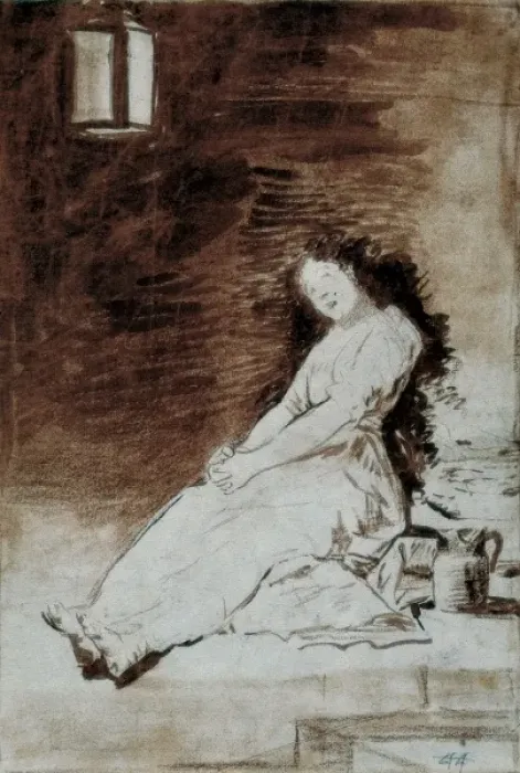 Framed Print : Los Caprichos. Preparatory drawing for plate 32 Framed Print : Los Caprichos. Preparatory drawing for plate 32