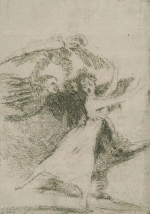 Framed Print : Los Caprichos. Preparatory drawing for plate 72 Framed Print : Los Caprichos. Preparatory drawing for plate 72